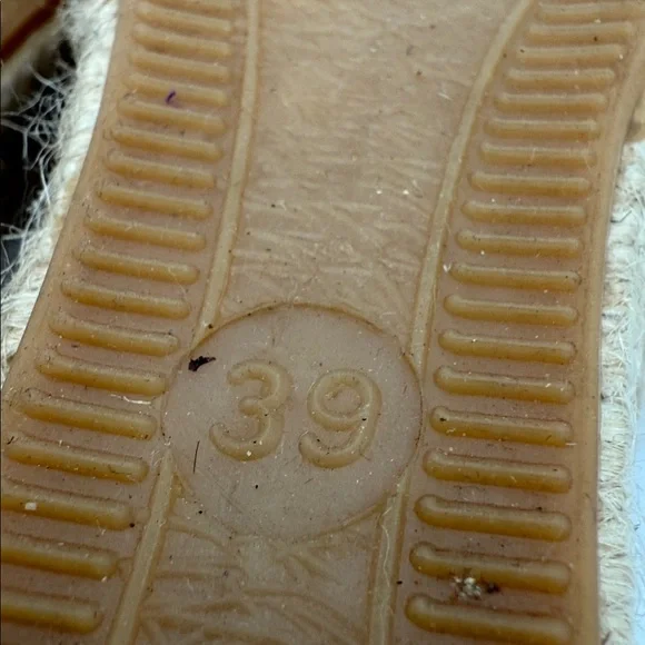 Paseart Tan Espadrille Wedge Sandals women 8M suede casual office beach retro - Picture 11 of 12